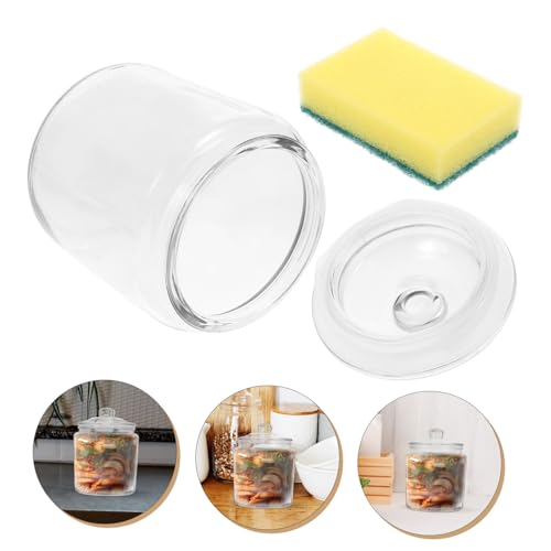 DECHOUS Airtight Glass Pickling Food Jar Capacity Clear Fermenting Canister for Kimchi Sauerkraut and More Sealing Food Storage Container