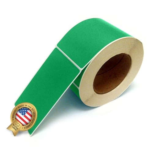 NextDayLabels 500 Rectangle Stickers (3" x 5") - Color Coding Labels Roll - Moving Labels for Boxes, Colored Inventory Stickers for Packing, Organizing, and Storage (Green) - color: Green
