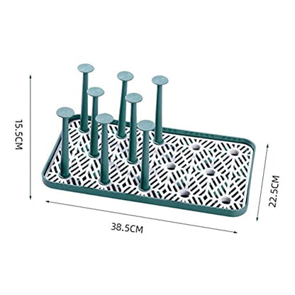 Cup Drying Rack, Bottle Drying Rack Stand Cup Drying Rack with Drain Tray Mug Tree Holder Bottle Drainer Stand for Kitchen (#2)