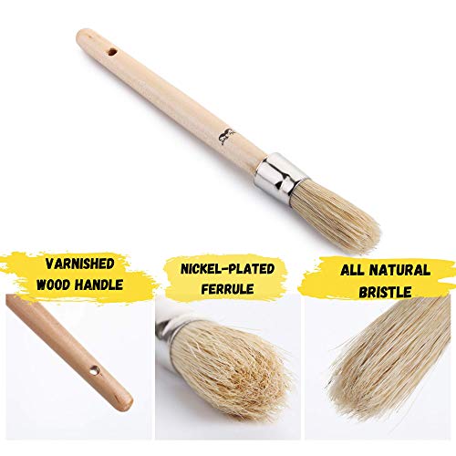 Mr. Pen- Chalk Paint Brush, 0.7 Inch Round Wax Brush for Furniture | Chalk Paint Brushes - size: 0.7 Inch