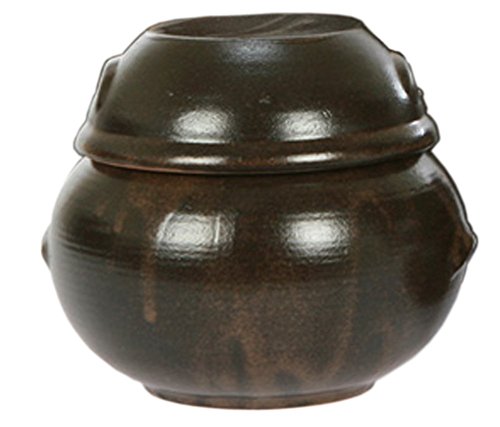 16.23ounce(480cc) Korean Traditional Table Earthenware Cute Small Size Pottery Pot Jar with Lid