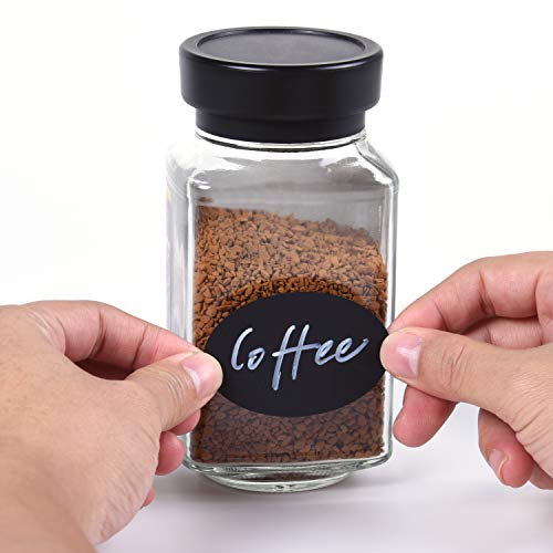 Wisdompro 190 Pcs Chalkboard Labels, Waterproof Blackboard Stickers | Multiple Sizes, Durable Vinyl, Reusable, Removable, for Storage Bins, Food Container, Mason Jars, Bottles - size: Small, Medium