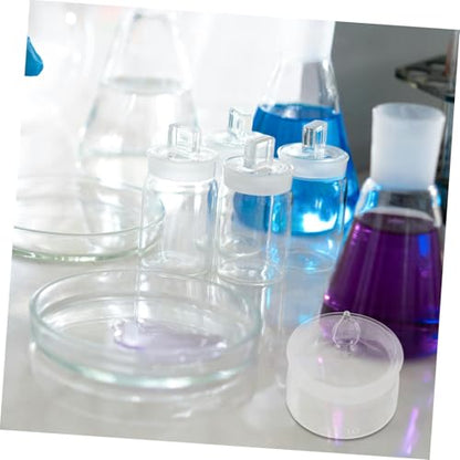 GARVALON Weighing Bottle Holder 2pcs Glass Weighing Jar for Labs Experiment Bottles - size: 6.5X5X5CM