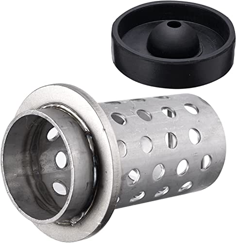 DZQ Perforated Casting Flask Vacuum Casting, 304 Stainless Steel Flanged with Rubber Sprue Base, Various Sizes for Metal Casting (2.5" x 5") - size: 2.5" x 5", style: Height: 5in