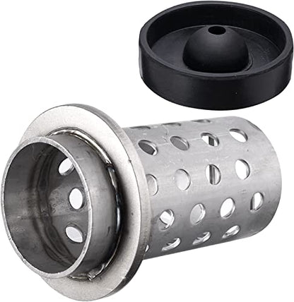 DZQ Perforated Casting Flask Vacuum Casting, 304 Stainless Steel Flanged with Rubber Sprue Base, Various Sizes for Metal Casting (2.5" x 5") - size: 2.5" x 5", style: Height: 5in