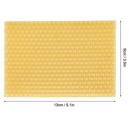 ZYAMY 10pcs Beeswax Sheets 5.1" x 3.5" Natural Beehive Wax Frame Beekeeping Equipment for Handicraft, Candle Making, Lubricating Oil and Furniture Polishing
