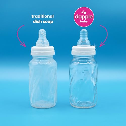 Dapple Baby Fragrance-Free Bottle & Dish Soap Refill Pouch - (2 Pack) 33.8 fl oz - Plant-Powered Cleaner for Baby Bottles, Pump Parts, and Sippy Cups - size: 34 Fl Oz (Pack of 2)