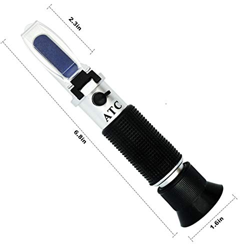 Wine Refractometer for Testing Grape Wine Brewing, Wine Making, Measuring Sugar Content in Original Grape Juice, Predicting The Wine Alcohol Degree, Dual Scale of 0-40% Brix & 0-25% vol Alcohol