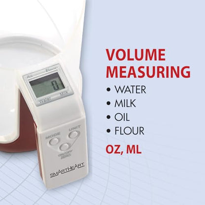 Digital Kitchen Measuring Cup Scale | 4 Cup Food Scale, Detachable Washable Cup, Tare, 5 Modes, g/lb-oz/fl oz/cup, Liquid & Dry Ingredients