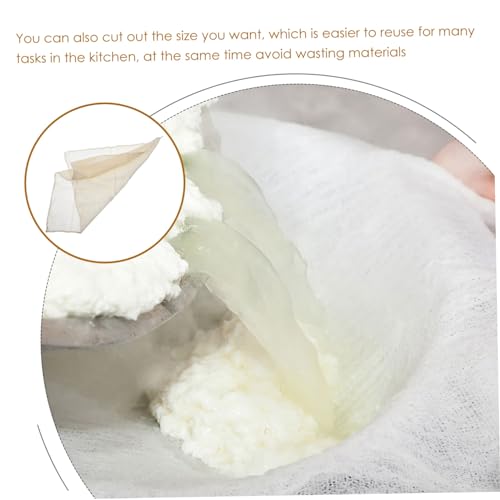 SHOWERORO Tofu Making Supplies 6 Pcs of Reusable Cheesecloth Bags Straining Fabric for Cheese Yogurt Milk Unbleached Cotton Easy to Clean