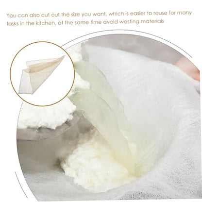 SHOWERORO Tofu Making Supplies 6 Pcs of Reusable Cheesecloth Bags Straining Fabric for Cheese Yogurt Milk Unbleached Cotton Easy to Clean