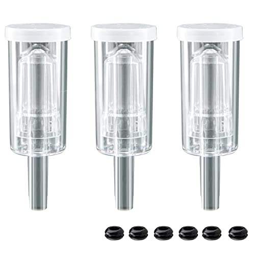 3-Piece Airlock Fermentation Beer Wine Brewing Air Locks 3Pack with Silicone Grommets for Sauerkraut Kimchi Kombucha, transparency 3