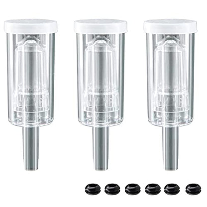 3-Piece Airlock Fermentation Beer Wine Brewing Air Locks 3Pack with Silicone Grommets for Sauerkraut Kimchi Kombucha, transparency 3