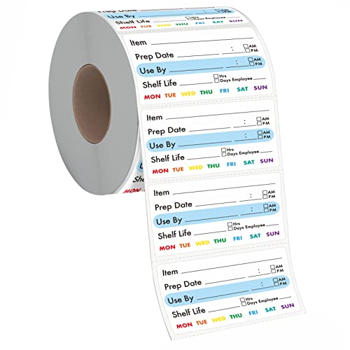 300 Removable Food Labels, Water/Oil/Tear Resistant Freezer Pantry Labels with Perforation Line No Residue Left for Food Containers Jars Kitchen Restaurant Storage Organization - color: Style-b