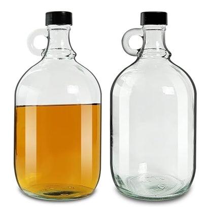 0.5 Gallon Transparent,Glass Jar with Lid Canning Jars for Kombucha, Fermentation, and Wine Brewing - color: 0.5 Gallon Transparent