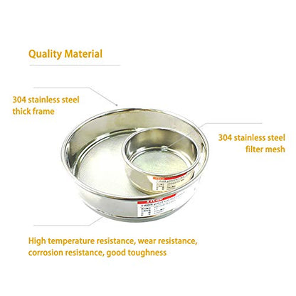 φ10×4.5cm 26 Mesh 304 Stainless Lab Sieves Economy Test Sieve 304 Stainless Steel Wire Cloth（0.71mm） - size: φ10×4.5cm 26 Mesh(0.71mm)