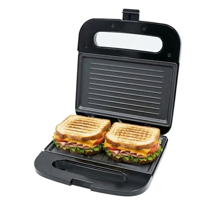 OVENTE Electric Panini Press Grill with Nonstick Plates, LED Indicator Lights, Thermostat Control, Cool Touch Handle, Compact Sandwich Maker Perfect for Cooking Breakfast, Snacks & More, Black GP0401B - color: GP0401B