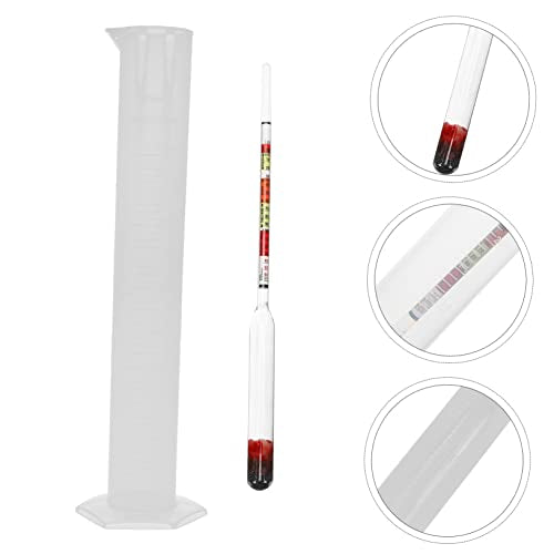 2 Sets Home Brew Hydrometer Kit Round Cylinder Triple Scale Alcohol Meter for Wine Making Beginners - color: 2