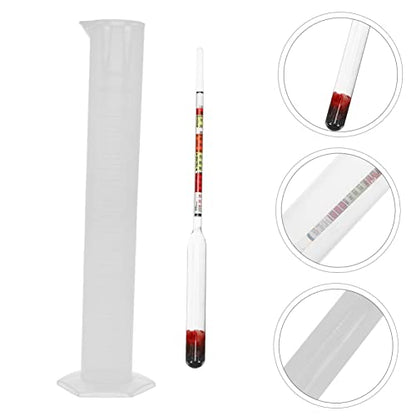 2 Sets Home Brew Hydrometer Kit Round Cylinder Triple Scale Alcohol Meter for Wine Making Beginners - color: 2