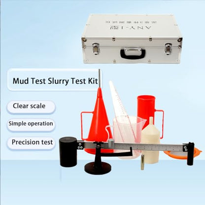 Slurry Test Kit, Mud Hydrometer, Mud Viscometer, Marsh Funnel and Viscometer Cup Mud Tester Slurry Test Kit Sand Content Kit Mud Tester Viscosimeter Sand Content Meter Kit