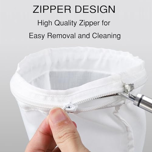 FATCAT Fine Mesh Cheese Cloth, Fine Mesh Strainer Bags, Nut Milk Bag, Cheesecloth for Straining (S-Size*5/ Excluding Bracket) - color: Strainer Bag*5, size: S