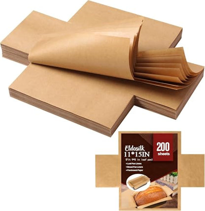 Unbleached Parchment Paper Loaf Pan Liner - Precut 9''x5'' Non-Stick, Fits 8.5''x4.5''/10''x5'' Loaf Pans, Heat-Resistant 430°F BPA-Free Food-Safe for Bread Baking (200 Pcs) - size: 200 Pcs Paper