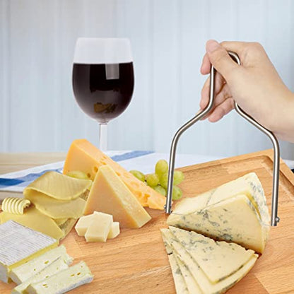 Cheese Slicer & Cheese Cutter Stainless Steel Cheese Slicers with Wire | Cheese Cutter Wire & Butter Slicer - color: 1 Pcs