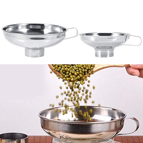 Canning Funnel for Kitchen Use, Stainless Steel Wide Mouth Funnel for Canning Jars Food Funnel for Filling Bottles Kitchen Tools(Small) - size: Small