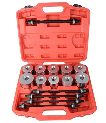 DAYUAN 27Pcs Universal Press and Pull Sleeve Tool Set Kit | Universal Bush Bearing Removal，For Cars, LGV & HGV，Fits Bushes, Ball Bearings, Seals & Rubber Bearings，Press Compatible