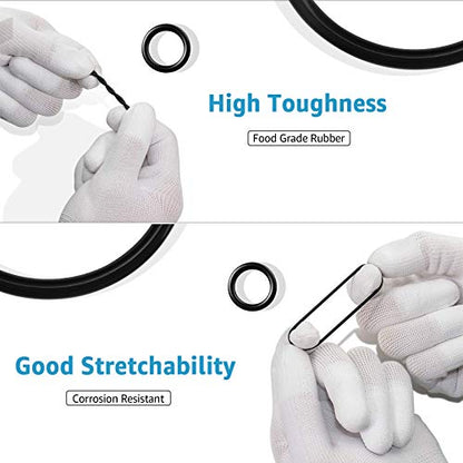 Homebrew Gasket Set, 35 PCS Corny Keg O Rings Ball Lock Keg O Rings Carbonation Lid Ball Lock Keg Post Poppet Dip Tube O-Ring Sealing Washers Corny Keg Rebuild Kit with O- Ring Removal Tool - size: 35pcs O-Rings + Removal Tool