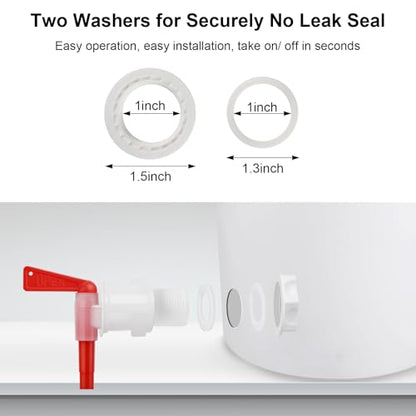 FERRODAY 2 Pack Bucket Spigots for 5 Gallon Bucket Spigot Bottling Bucket Plastic Spigot Fermenting Spout Bottle Spigot Tap Homebrew Wine Making Supplies with 0.4" Barb Spout Spigot for Bucket(Red) - size: 2 Bucket Spigot-Red