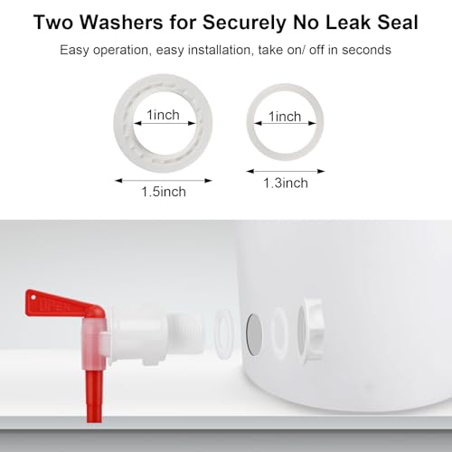FERRODAY 2 Pack Bucket Spigots for 5 Gallon Bucket Spigot Bottling Bucket Plastic Spigot Fermenting Spout Bottle Spigot Tap Homebrew Wine Making Supplies with 0.4" Barb Spout Spigot for Bucket(Red) - size: 2 Bucket Spigot-Red