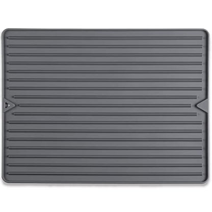 Dish Drying Mat, Flexible Silicone Drying Mat for Kitchen Counter, Heat Resistant Silicone Trivet for Countertop Protector, Super Thick Non-Slip Dish Drying Pad for Under Rack, 12” x 16” - size: 12" x 16"