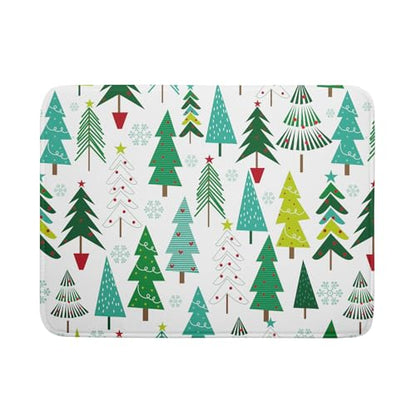 Green Trees Dish Drying Mat for Kitchen Counter Holiday Super Absorbent Reversible Microfiber Kitchen Countertop Protector Dishes Pad Large 18x24 inch - size: 24" x 18"
