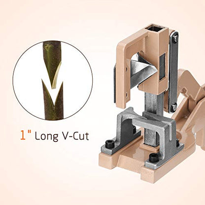 FUNTECK V-Cut Grafting Tool for Large Branches Full Metal Body with SK5 Blade Ideal for Fruit Tree Grafting