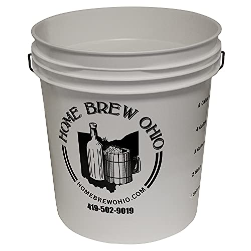 Home Brew Ohio 7.9 Gallon Fermenting Bucket with Grommeted Lid and Twin Bubble Airlock
