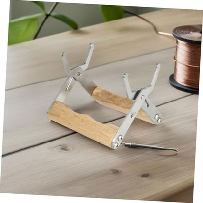 Uonlytech 4pcs Stainless Steel Beekeeping Hive Frame Gripper Tool with Wood Handle for Honey Harvesting and Hive Inspection Beehive Frame Clamp Lifter for Beekeepers