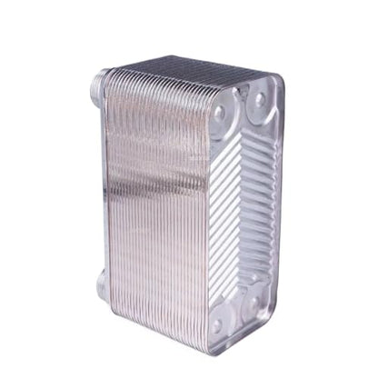 32 Plate Stainless Steel Heat Exchanger Wort Chiller, SUS 304 Homebrew Cooling Cooler, 1/2" & 1" BSPT Male Ports