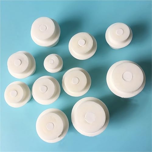 5 Pcs Laboratory Silicone Stopper with Hole Stopper Airlock Bubbler Triangle Flask Plug Stopper (24-28mm) - size: 24-28mm