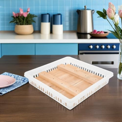 OUNONA DIY Cheese Press Mold for Home Use, Beginner Friendly Cheese and Tofu Making Tool with Compact Wooden and Plastic Design, for Household Cheesemaking