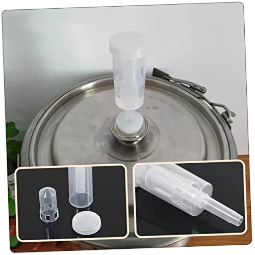 GANAZONO 3Sets Food Grade One Way Valves for Homemade Wine Fermentation Airlocks Prevent Liquid Backflow Easy to Use Wine Accessories for Kitchen Brewing