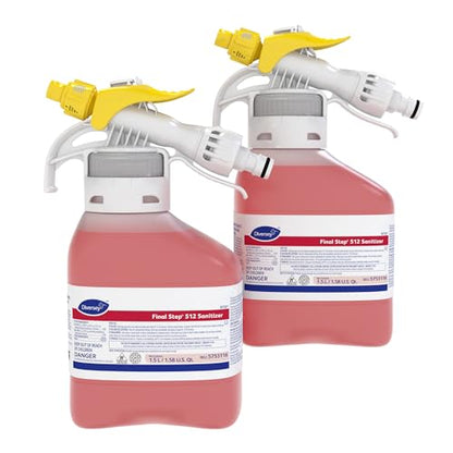 Diversey 5753116 Final Step 512 Sanitizer, Concentrated No Rinse Food Contact Kitchen Sanitizer, Ready-to-Dispense (RTD), 1.5-Liter (Pack of 2) - size: 25.36 Fl Oz (Pack of 2)