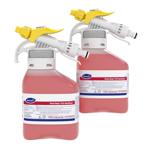 Diversey 5753116 Final Step 512 Sanitizer, Concentrated No Rinse Food Contact Kitchen Sanitizer, Ready-to-Dispense (RTD), 1.5-Liter (Pack of 2) - size: 25.36 Fl Oz (Pack of 2)
