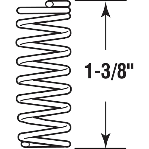 Prime-Line SP 9707 Compression Spring, Spring Steel Construction, Nickel-Plated Finish, 0.072 GA x 9/16 In. x 1-3/8 In. (2 Pack) | Spring Steel Construction - color: Nickel, size: 9/16 in. x 1-3/8 in.