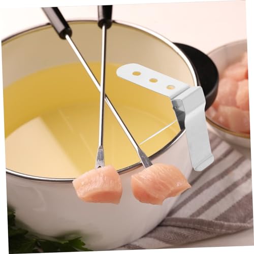ABOOFAN 2 Pcs Brewing Thermometer Clip Stainless Steel Holder Cooking Probe for BBQ Digital Milk Thermometer