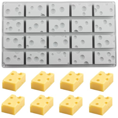 20 Cavity Cheese Silicone Candy Molds For Candy Chocolate Cake Decoration