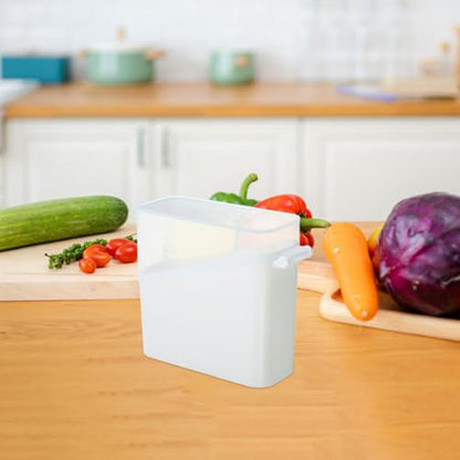 2pcs Cheese Keeper Containers with Lids Reusable Fridge Cheese Storage Boxes and Tea Bag Organization White Kitchen Food Storage Boxes for Refrigerator