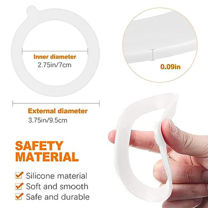 8pcs 3.75" Silicone Jar Gaskets Silicone Gasket, Rubber Seals For Glass Jars, Leak Proof Jar Seal Accessories, Suitable For Mason Jars Lids - color: White