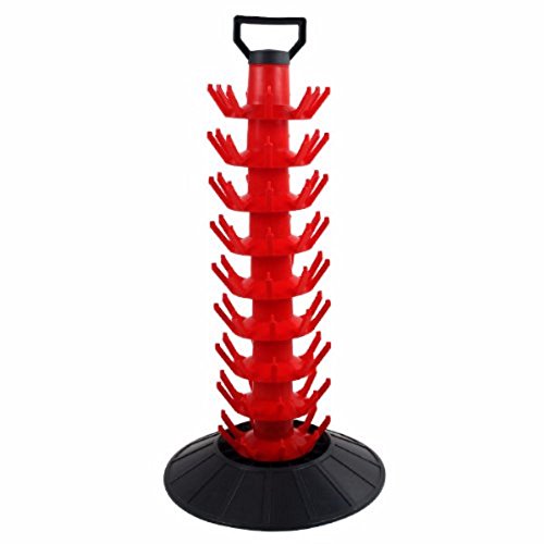 FastRack 81-Bottle Drying Tree | Wine Bottle Drying Rack with Drainage Tray | Screw-Type Plastic Bottle Tree for Sanitizing & Drying