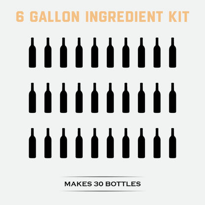 Fontana Washington State Walla Walla Wine Kit | DIY Ingredient Kit - 6 Gallons | Premium Ingredients | Makes 30 Bottles
